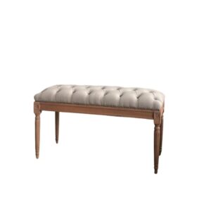 Banqueta Francesa Capitone o Lisa 0,90m - Lino - Pana - Simil Cuero *