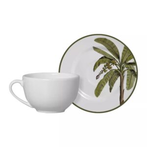 Taza Té c/ plato Malibu Set x 6 pzas.