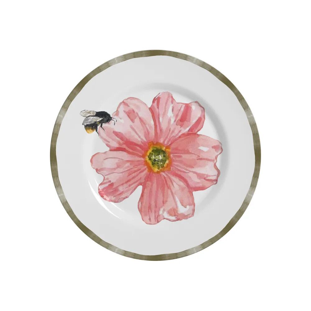 Plato Postre Floratta D Set x 6 pzas.