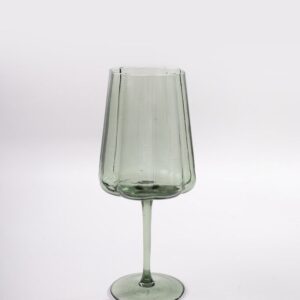 Copa Vino Flowers Verde SET X 4