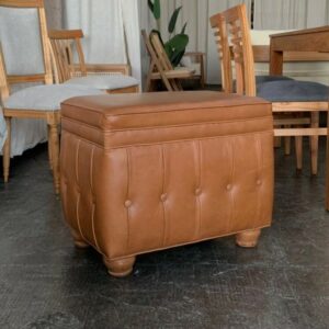 Banqueta Raul - Apoya Pies - 60x40 Cuero Vacuno (Outlet)