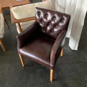 Sillon Vintage Capitone  Cuero Vacuno (Outlet)