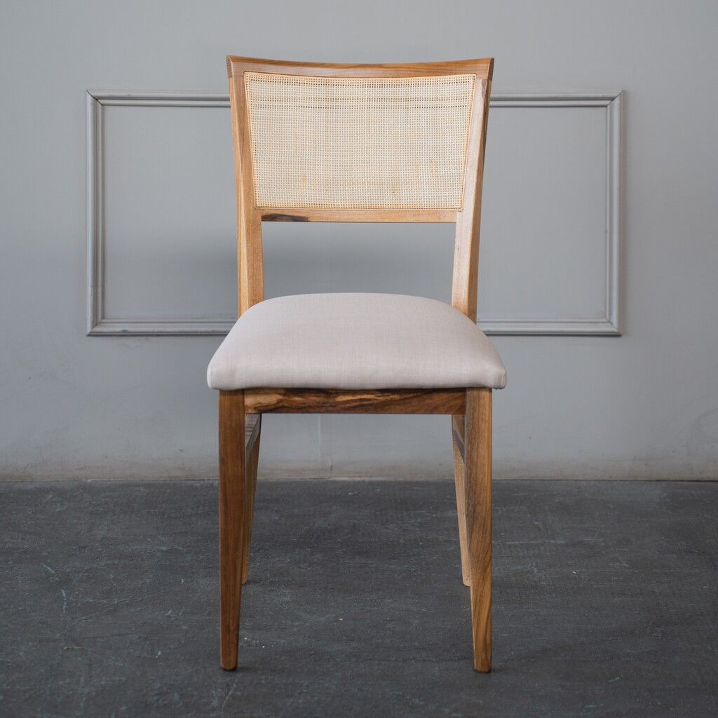 Silla Palermo Esterilla Petiribi - Lino - Pana - Simil Cuero * - Imagen 3