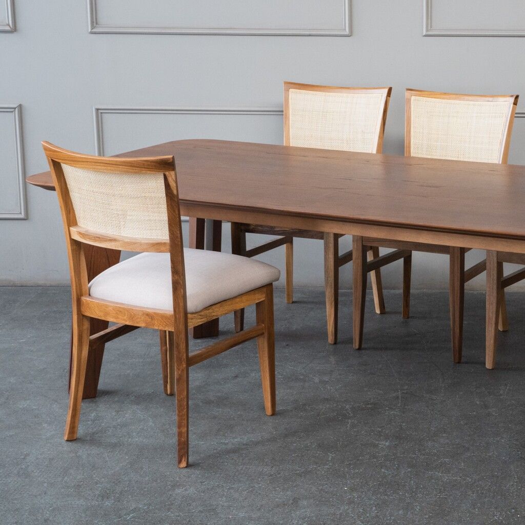 Silla Palermo Esterilla Petiribi - Lino - Pana - Simil Cuero * - Imagen 4