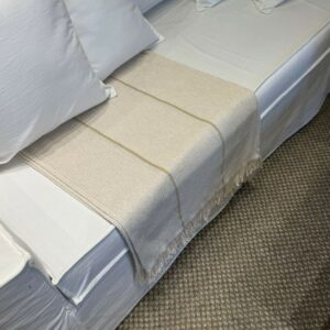 Camino / pie de cama beige CALMA